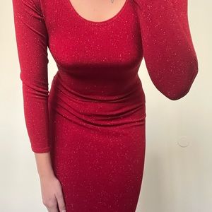 size 8 vintage red evenings by tom barra dress